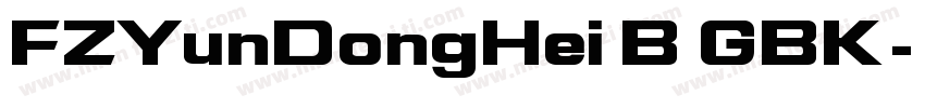 FZYunDongHei B GBK字体转换